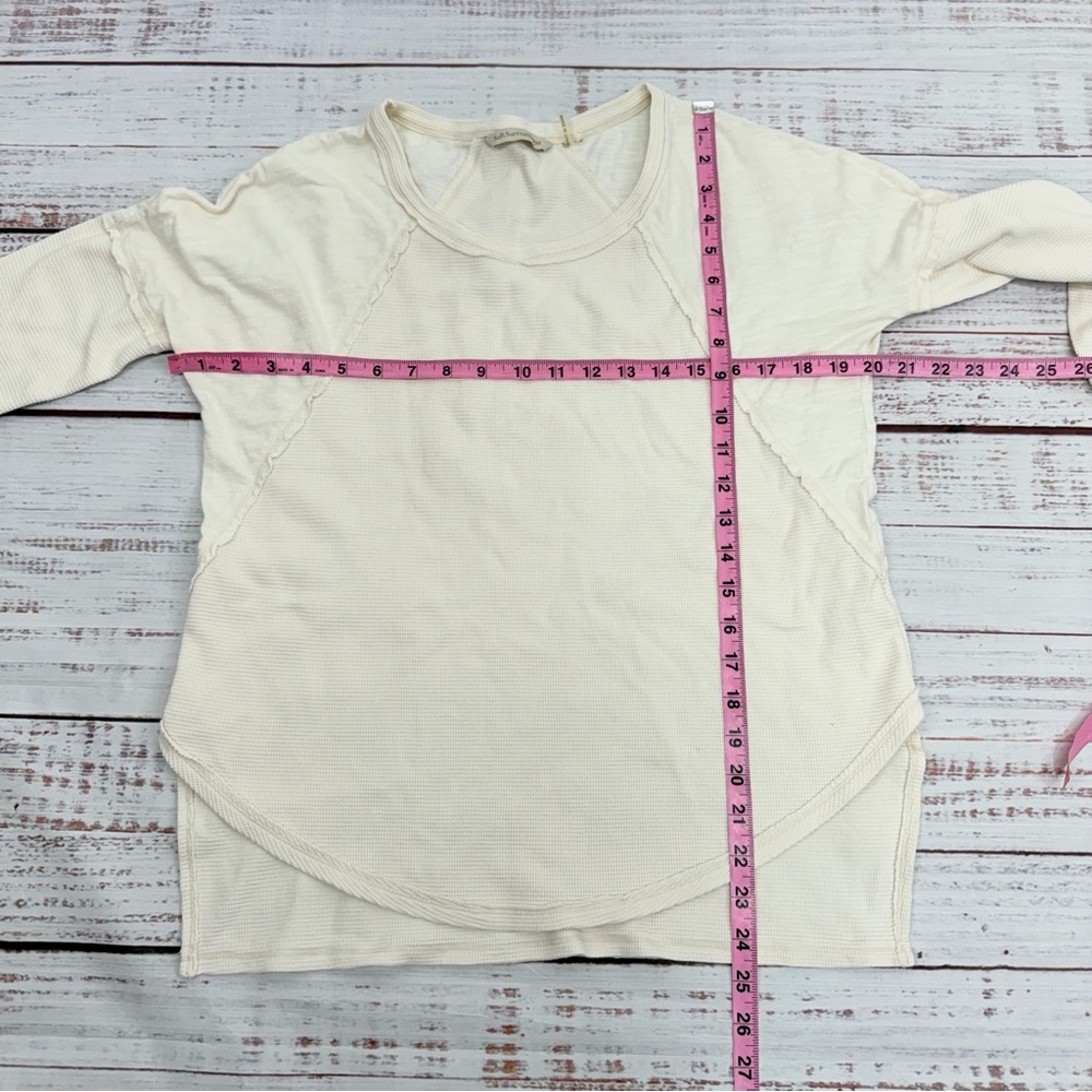 Soft Surroundings Women’s size Medium Cream Waffle Knit Thermal Wayfarer Tunic - Picture 10 of 14